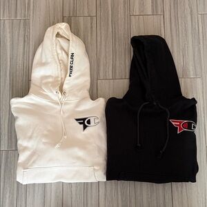 Champion White and Black Hoodies with Logo